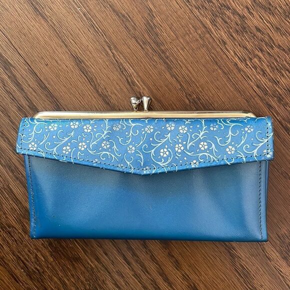 Vtg blue ladies snap top wallet - Picture 6 of 6